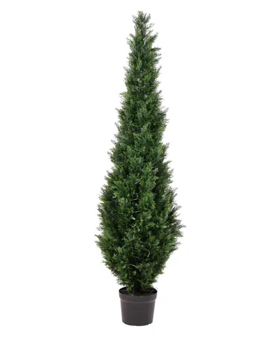 Vickerman 6' Artificial Potted Green Cedar Tree In No Color