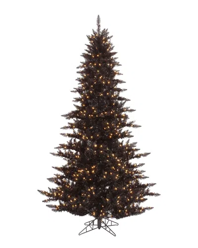Vickerman 6.5ft Black Fir Artificial Christmas Tree In Multi