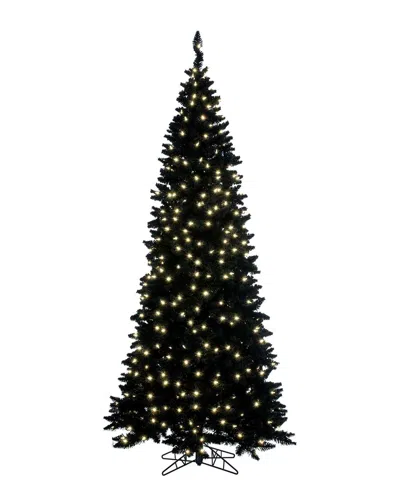 Vickerman 6.5ft Flocked Black Fir Slim Christmas Tree