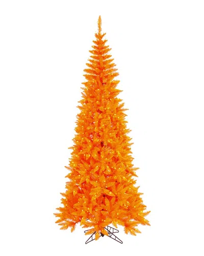 Vickerman 6.5ft Orange Fir Slim Artificial Christmas Tree