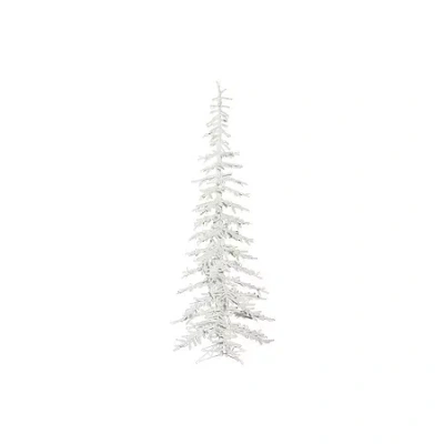 Vickerman 7 1/2 Foot Pre-lit Flocked Christmas Tree In White