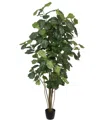 Vickerman 7' Artificial Green Potted Fiddle Tree In No Color