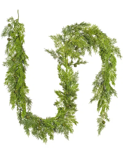 Vickerman 73in Green Stovall Cedar Pine Artificial Christmas Garland