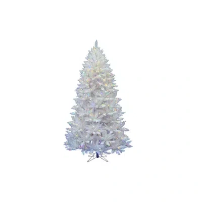 Vickerman 7.5' Prelit Sparkle White Spruce Artificial Christmas Tree