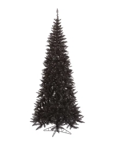 Vickerman 7.5ft Black Fir Slim Artificial Christmas Tree