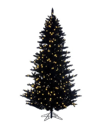 Vickerman 7.5ft Flocked Black Fir Christmas Tree