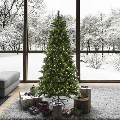 Vickerman 78'' H Green Realistic Spruce Christmas Tree With 500 Led Lights