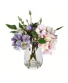 Vickerman 8" Artificial Light Pink And Purple Hydrangea. In Light Pink