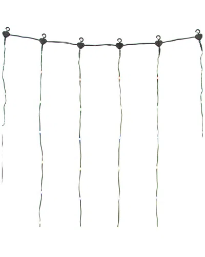 Vickerman 800-light 10ft Remote Controlled Led Curtain End-connecting Light  Set In Black