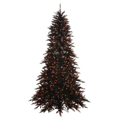 Vickerman 3ft Black Fir Artificial Christmas Tree In Animal Print