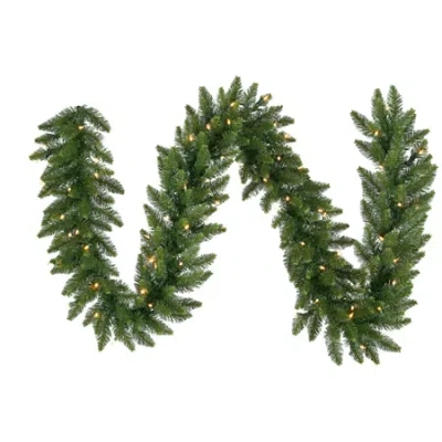 Vickerman 9' Camdon Fir Christmas Garland With 50warm White Led Lights In Green