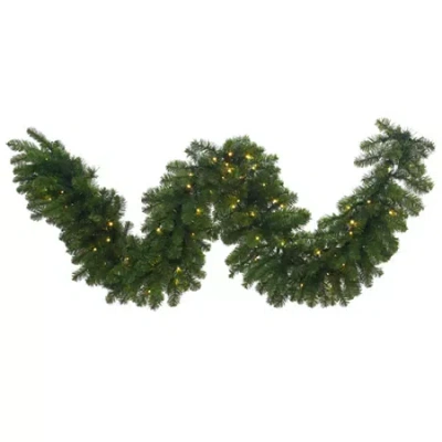 Vickerman 9' Grand Teton Christmas Garland With 100 Warm White Led Lights In Multi