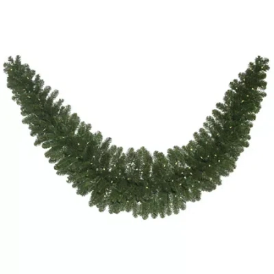 Vickerman 9' Oregon Fir Christmas Swag Garland With 150 Warm White Led Lights In Green