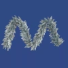 Vickerman 9' Silver Christmas Garland Unlit In Silver