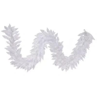 Vickerman 9' Sparkle White Spruce Christmas Garland With 100 Warm White Led Lights
