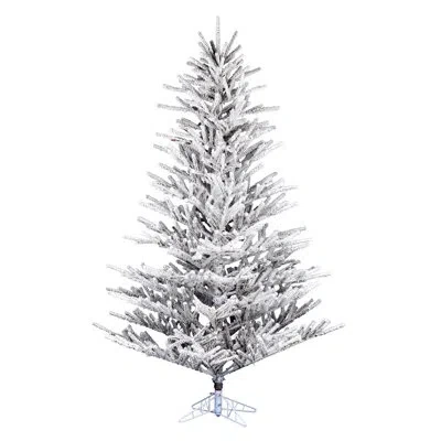 Vickerman 9'' X 74" Flocked Stick Pine Artificial Christmas Tree, Unlit
