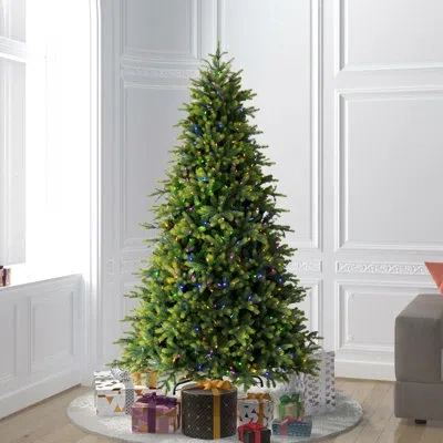Vickerman 90'' H Green Realistic Fir Christmas Tree With 750 Led Color Changing/combination Lights