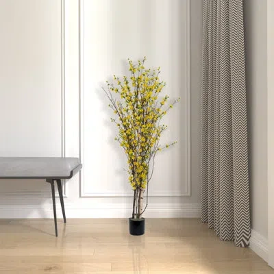 Vickerman Artificial Blossom Tree In Yellow