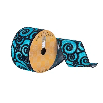 Vickerman Blanket Ribbon In Turquoise