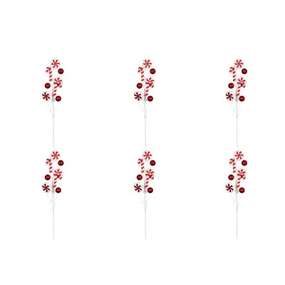 Vickerman Candy Cane Swirl Spray In Red