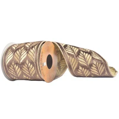 Vickerman Christmas Ribbon In Light Brown