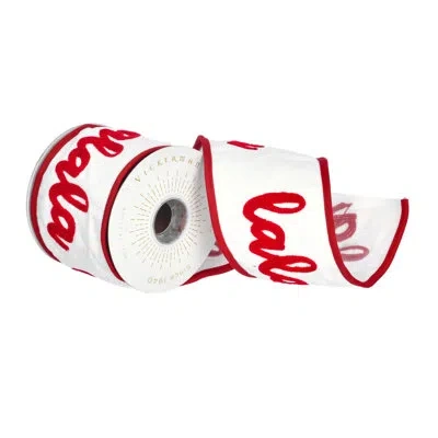 Vickerman Christmas Ribbon In White