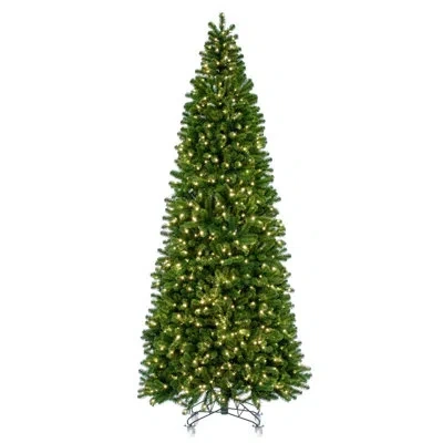 Vickerman Deluxe Sequoia Pine Artificial Slim Pre-lit Christmas Tree With Warm White Led 5mm Lights In Green
