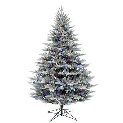 Vickerman Douglas Blue Fir Artificial Christmas Tree, Multi-colored Dura-lit Led Lights