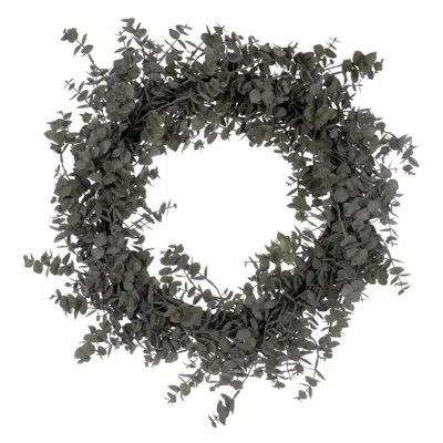 Vickerman Eucalyptus 5" Polyethylene Plastic Wreath In Green