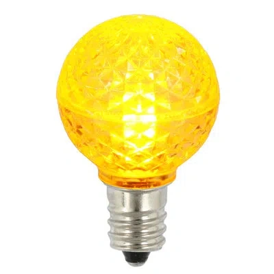 Vickerman G30 Faceted Led Replacement Bulbs 25 Per Box In Yellow