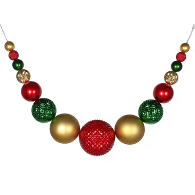 Vickerman Gold Ornament Swag In Red,green,gold