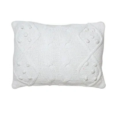 Vickerman Handknit Cushion Pillow In Off White