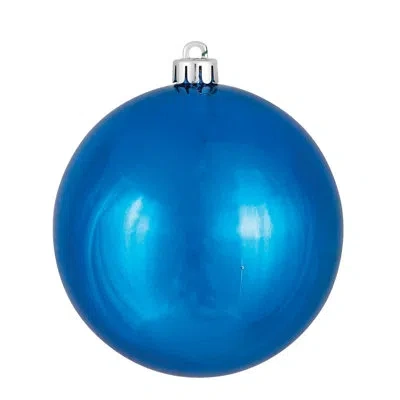 Vickerman Holiday Décor Ball Ornament In Blue Shiny