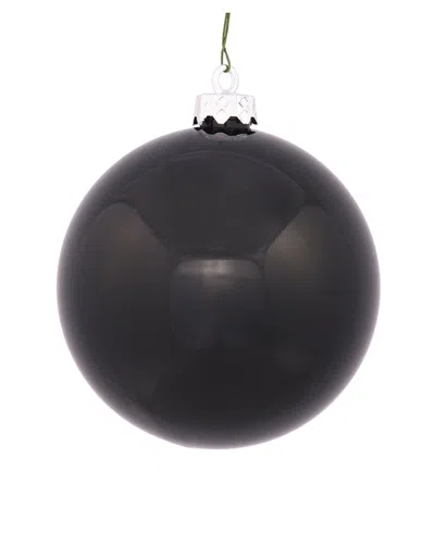 Vickerman Indoor/outdoor 12in Black Shiny Ball Ornament