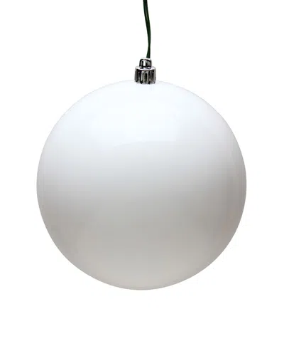 Vickerman Indoor/outdoor 12in White Candy Ball Ornament