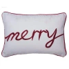 Vickerman Merry Rectangular Pillow Cover & Insert In White