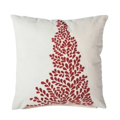 Vickerman Polyfill Abstract White/red Square Throw Pillow Insert