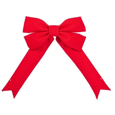 Vickerman Red Canvas 4 Loop Outdoor Christmas Bow Uv