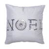 Vickerman Sequin Noel Silk Throw Pillow In White