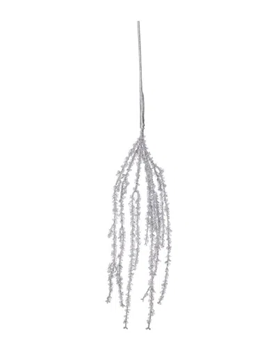 Vickerman Set Of 2 Silver Hanging Ice Picks In Gray