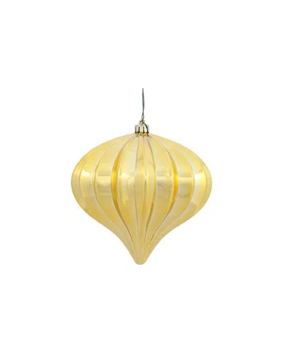 Vickerman Set Of 3 Indoor/outdoor 6in Gold Onion Christmas Ornaments