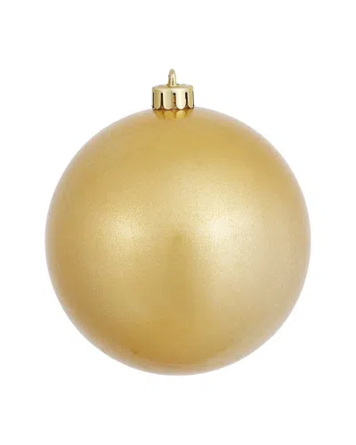 Vickerman Set Of 4 Gold 4.75in Ball Ornaments