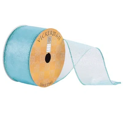 Vickerman Sheer Glitter Wired Ribbon