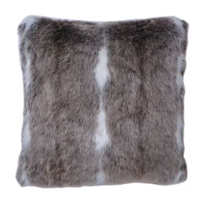 Vickerman Snow Mink Throw Pillow In White
