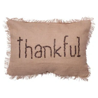 Vickerman Thankfu Naturall Lumbar Pillow In Tan