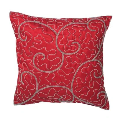 Vickerman Throw Pillow In Red