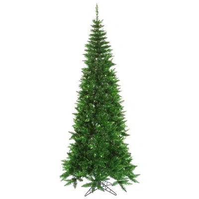 Vickerman Tinsel Green Fir Slim Artificial Christmas Tree, Unlit