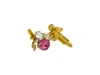 Vickisarge Men's Pink / Purple The Pink Bee Cufflinks In Gold