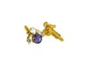 Vickisarge Men's Pink / Purple The Purple Bee Cufflinks In Gold