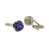 Vickisarge Men's Pink / Purple The Purple Stud Cufflink In Gold